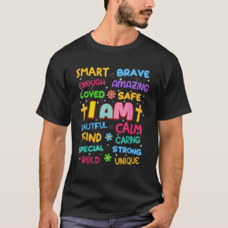 Ich bin tägliche Bestätigung farbenfrohe Christlic T-Shirt