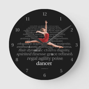 Ich bin Tänzerin Runde Wanduhr