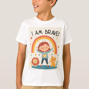 Ich bin tapfer - Kinder Affirmation T - Shirt