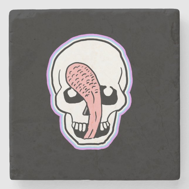 Ich bin Tasty Skull  Steinuntersetzer (Vorderseite)