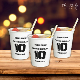 Ich bin technisch gesehen... Jahre alt Leap Year B Pappbecher