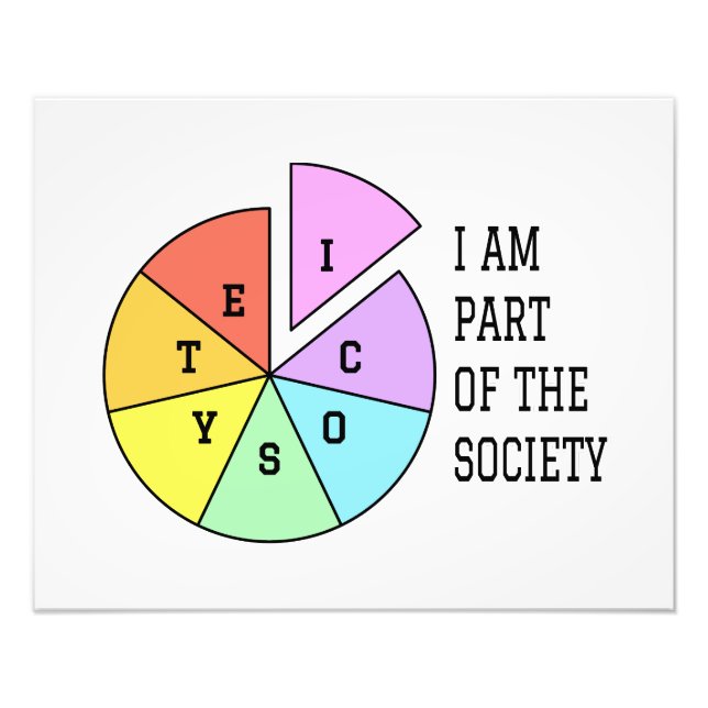 Ich bin Teil der Gesellschaft Fotodruck (Vorne)