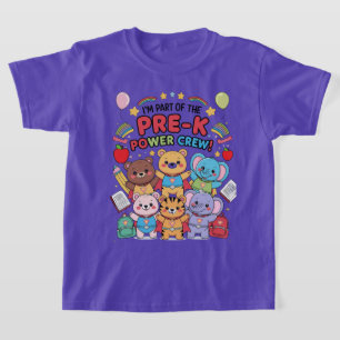 "Ich bin Teil der Pre-K Power-Crew!" – Kinder T-Shirt