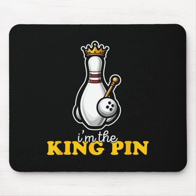 Ich bin The King Button Niedlich Kawaii Bowling Bu Mousepad (Vorne)
