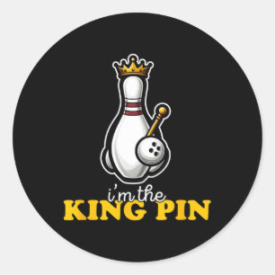 Ich bin The King Button Niedlich Kawaii Bowling Bu Runder Aufkleber