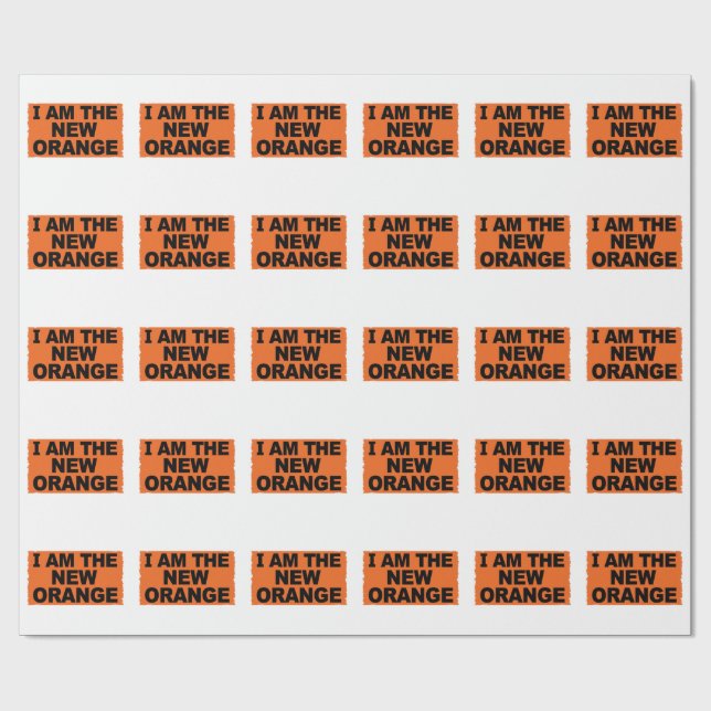 Ich bin The New Orange Geschenkpapier (Flach)