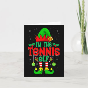 Ich bin The Tennis Elf - Xmas Party Tennis Player  Karte