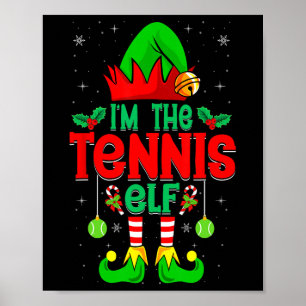 Ich bin The Tennis Elf - Xmas Party Tennis Player Poster