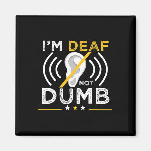 Ich bin tot. Nicht dumm. ASL Deaf Sign Language De Magnet