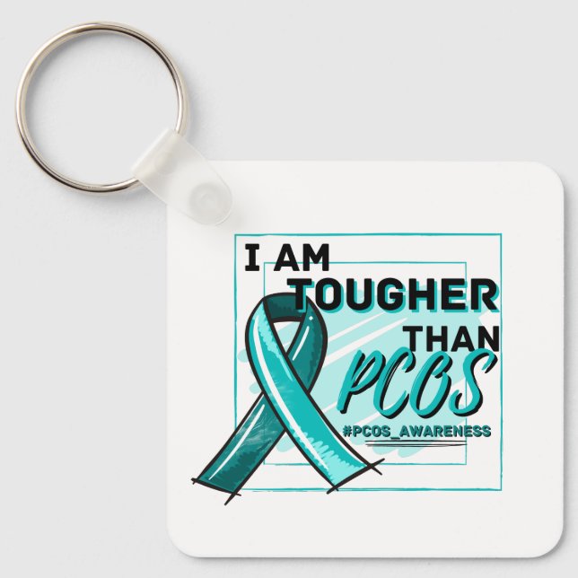 ICH BIN TOUGHER ALS PCOS - PCOS AWARENESS SCHLÜSSELANHÄNGER (Vorderseite)