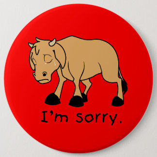 Ich bin traurige Kalb-Tassen-Uhr Browns schreiende Button