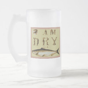 Ich bin trocken wie ein Fisch Mattglas Bierglas