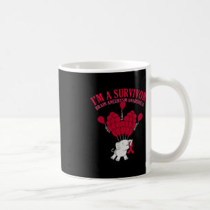 Ich bin Überlebender Hirnaneurysma Awareness Month Kaffeetasse