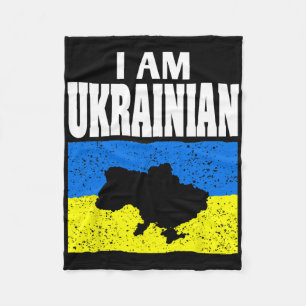 Ich bin Ukrainer Stehe mit der Ukraine Unterstützu Fleecedecke