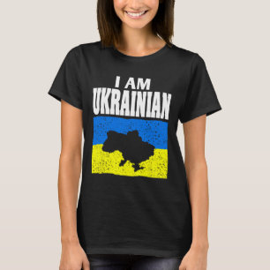 Ich bin Ukrainer Stehe mit der Ukraine Unterstützu T-Shirt