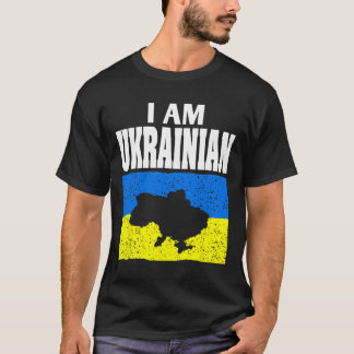 Ich bin Ukrainer Stehe mit der Ukraine Unterstützu T-Shirt
