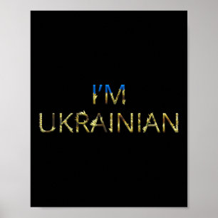 Ich bin Ukrainer - Ukraine T-Shirt Sonnenblume Ret Poster