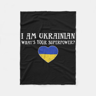 Ich bin Ukrainer Was ist dein Superheld Ukrainisch Fleecedecke