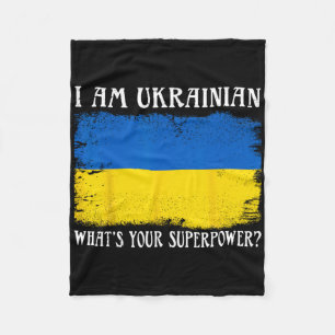 Ich bin Ukrainer Was ist dein Superheld Ukrainisch Fleecedecke
