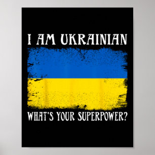 Ich bin Ukrainisch Was ist dein Superheld Ukrainis Poster