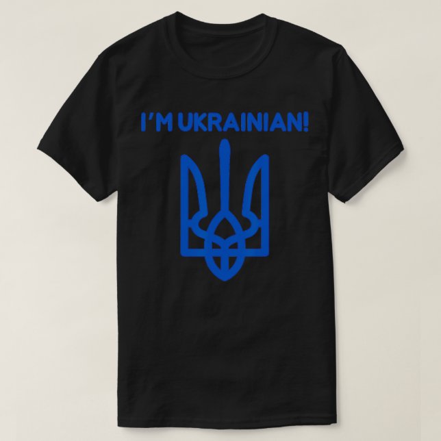 Ich bin ukrainische Wappen ukrainische Polizei T-Shirt (Design vorne)
