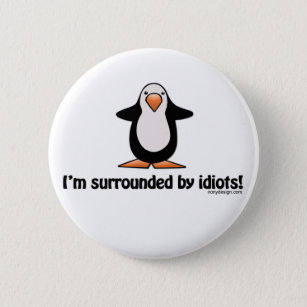 Pinguin Geschenk Tier niedlich Comic Tier Pinguine' Buttons klein