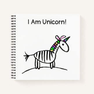 Ich bin Unicorn Zebra Notebook Notizbuch