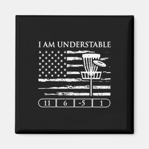 Ich bin unterstabiler Zitat USA-Flagge Vintage Dis Magnet