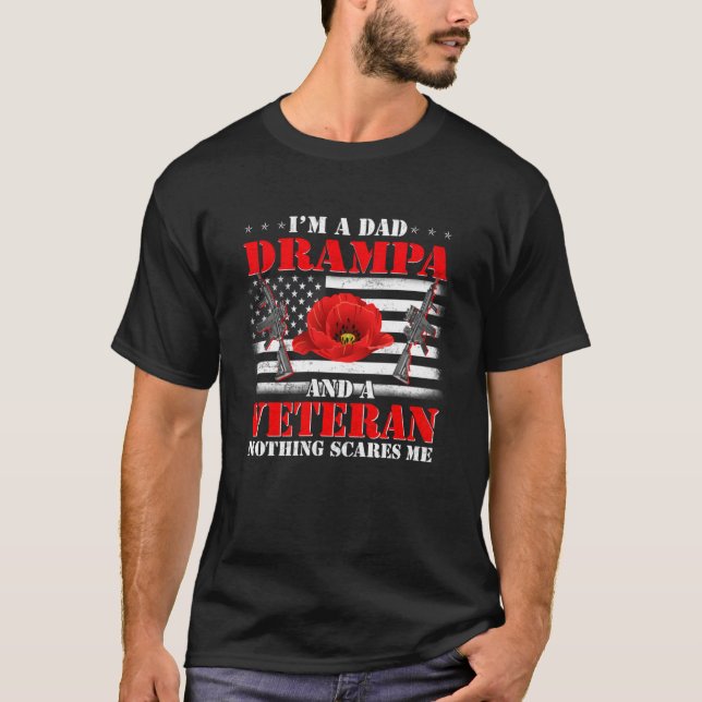 Ich bin Vater Drampa und ein Veteran nichts stört  T-Shirt (Vorderseite)