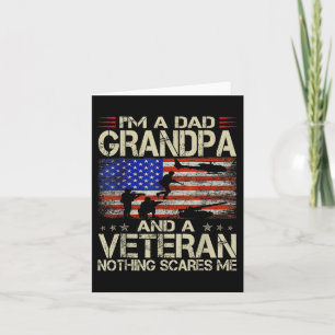 Ich bin Vater Großvater und Veteran Veteran Vather Karte