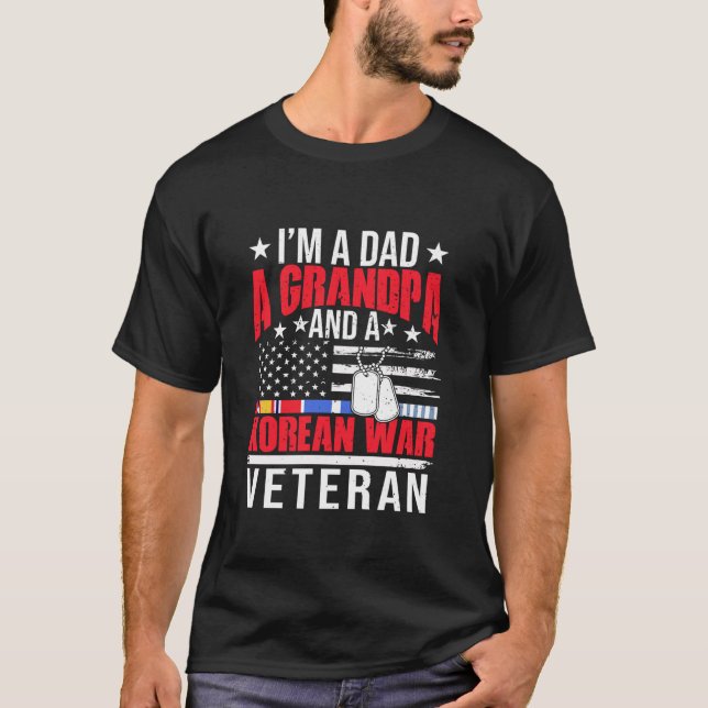 Ich bin Vater, Großvater und Veteranenvater des Ko T-Shirt (Vorderseite)