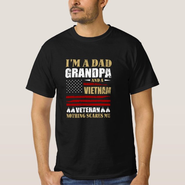 Ich bin Vater, Opa und Vietnamveteran T-Shirt (Vorderseite)