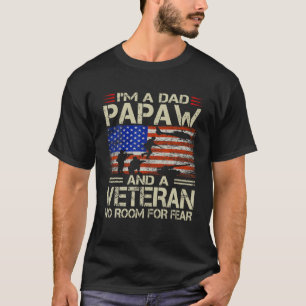 Ich bin Vater Papaw und Veteran Funny Retro Papa G T-Shirt