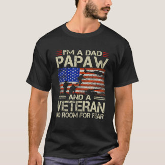 Ich bin Vater Papaw und Veteran Funny Retro Papa G T-Shirt