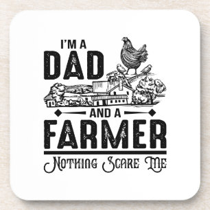 Ich bin Vater und Bauer   Landwirtschaft Getränkeuntersetzer