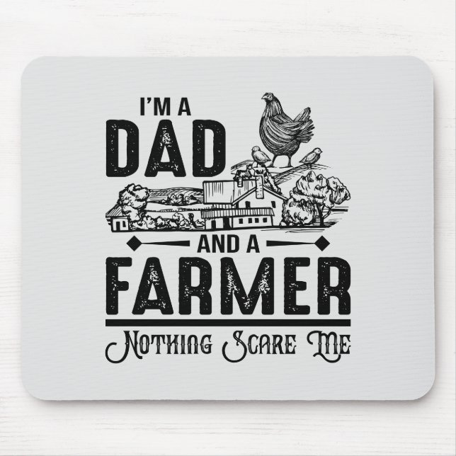 Ich bin Vater und Bauer | Landwirtschaft Mousepad (Vorne)