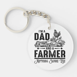 Ich bin Vater und Bauer   Landwirtschaft Schlüsselanhänger