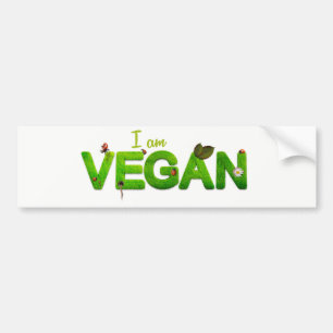 Ich bin veganer Stoßdämpfer-/Fender-Aufkleber Autoaufkleber