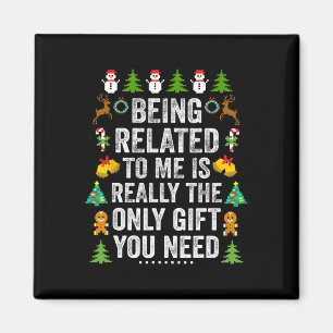 Ich bin verbunden mit meiner Fun Weihnachtsfamilie Magnet