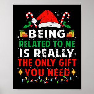 Ich bin verbunden mit meiner lustigen Weihnachtsfa Poster