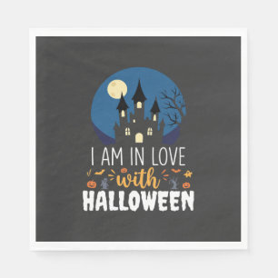 Ich bin verliebt in Halloween Spukschloss_1 Serviette