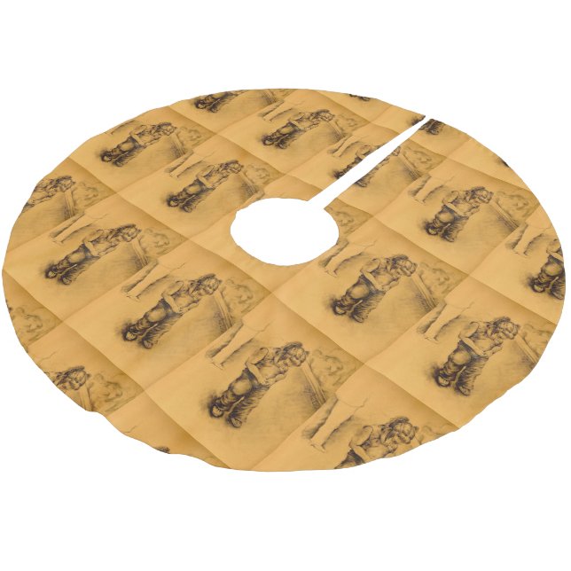 Ich bin verloren in Le Tianguie, Mexiko Polyester Weihnachtsbaumdecke (Schrägansicht)