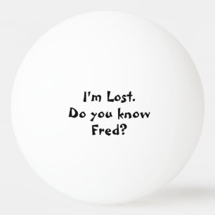 Ich bin verloren Personalisierter Name Benutzerdef Tischtennisball