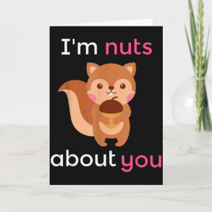 Ich bin verrückt nach dir Herz Eichhörnchen Valent Karte