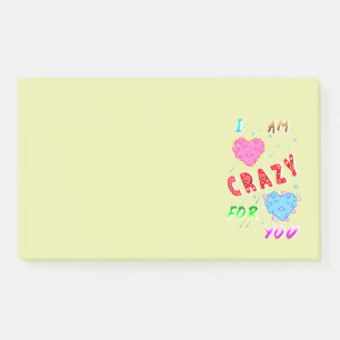Ich bin verrückt nach dir post-it klebezettel