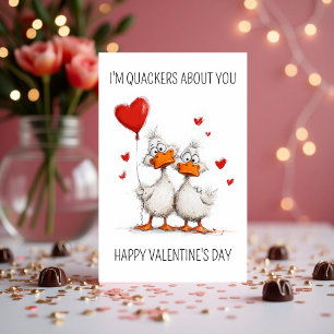Ich bin verrückt nach dir, süße Ente zum Valentins Feiertagskarte