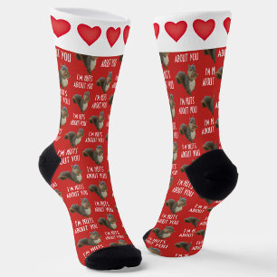Ich bin verrückt nach einem Eichhörnchenmuster Socken