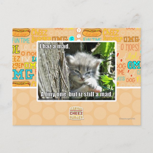 Ich bin verrückt postkarte (Vorderseite)