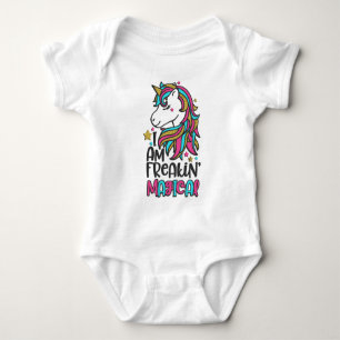 Ich bin verrückte magische Einhörner Baby-Body Baby Strampler