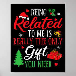 Ich bin verwandt - Funny Christmas Family Weihnach Poster